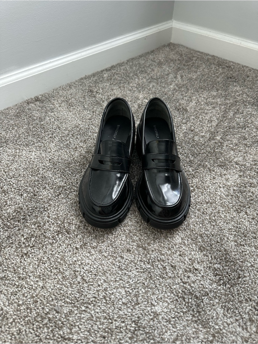 Sincerly Jules Black Patent Loafers